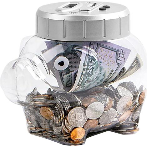 Banques pour Adultes, boîte d'épargne d'argent, tirelires pour  Adultes, Grande décoration de Bureau, à comptage numérique, pour Argent, Pot d'économie d'argent, (1/5)