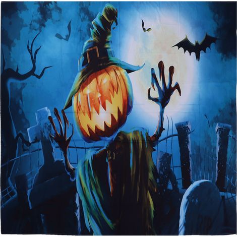 Dekorativer Halloween-Wandbehang für Partys, Schlafzimmer oder Wohnzimmer, 150 x 150 cm (1/5)