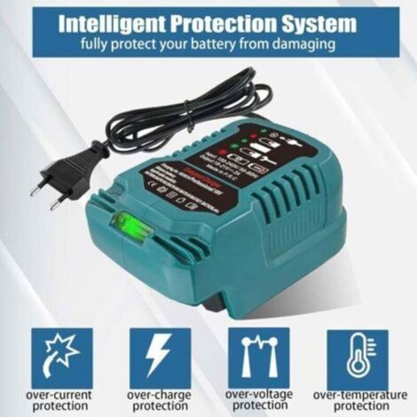 Chargeur De Rechange - Batterie Lithium 18 V - Pour Outils Professionnels - Affichage LED - 220 V - 18 V 2 A - 1 Pièce (1/5)