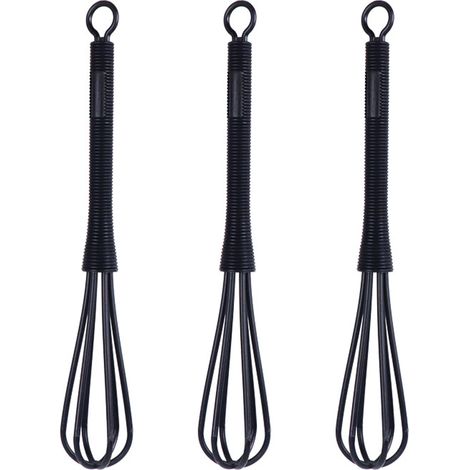 Lot de 3 fouets mélangeurs en plastique, accessoires légers pour teinture capillaire, cuisine et salon de coiffure (1/5)