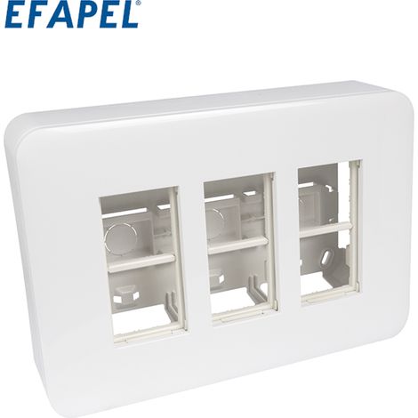 Poste de travail saillie 3x4 modules blanc (1/2)