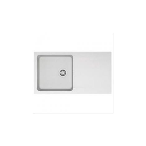 Evier synthèse Orion Tectonite à encastrer 1 cuve + 1 égouttoir FRANKE Blanc moucheté