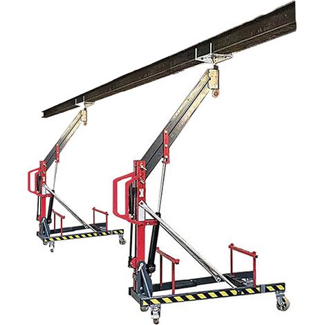 Matisère – Lève-poutres hydrauliques 2 – Hauteur max 3000mm – Capacité 600kg – Pour poutres bois et métal – Plateau rotatif 360°