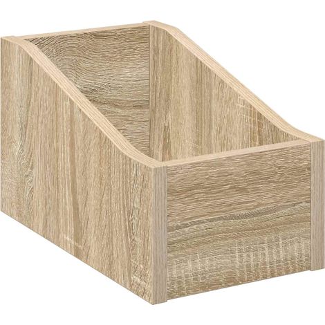 LP Record Box Sonoma Oak 18 x 32 x 18 cm Engineered Wood vidaXL (1/5)