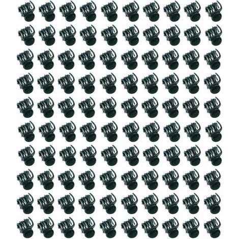 Lot de 100 mini pinces à orchidées en plastique, clips de support pour plantes de jardin, clips droits faciles à utiliser, clips de support durables pour tiges, vignes, fleurs de jardin (1/4)