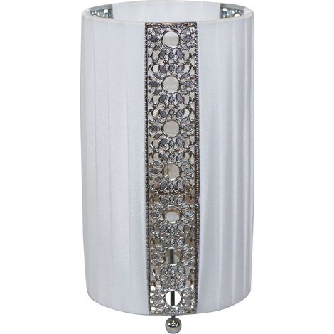 Lampe à poser en tissu pour table de chevet salon et chambre hauteur 23 cm - PANGIVO (1/2)