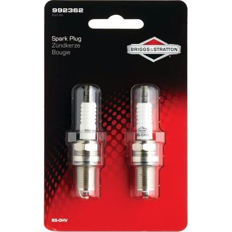 Lot de 2 bougies BRIGGS ET STRATTON 6093E – Adaptées moteurs BS-OHV – Références 992305 et 992362 – Pour performance optimale (1/2)