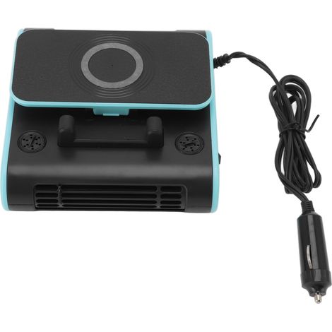 Support téléphone voiture 4 en 1 : ventilateur ABS 5V, chargeur sans fil multifonction, plaque stationnement temporaire, pièce parfumée 12V