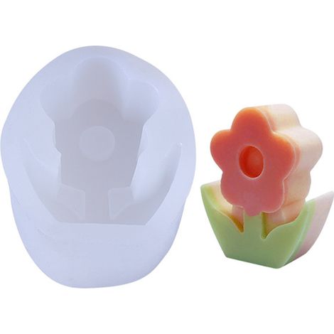 Multifunktionale 3D-Blumen-Silikonform für Kerzen und Schokolade, Pralinen und Kuchen