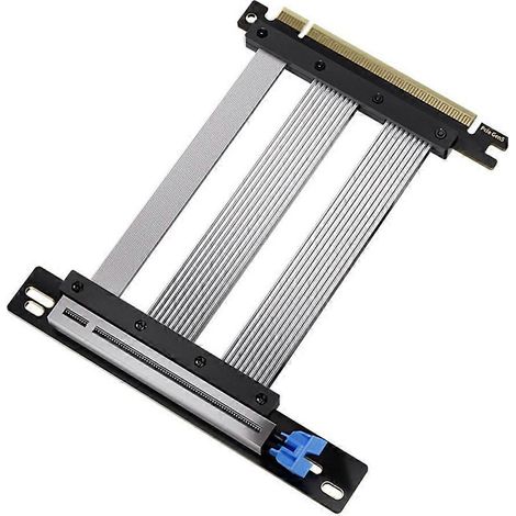 PCIe x16 5.0 Riser-Kabel für Grafikkarten, PCI-E x16 5.0 Verlängerungskabel, geschirmtes Riser-Kabel für ATX/ITX-Grafikkarten, 90°-Winkel, Typ B (1/4)