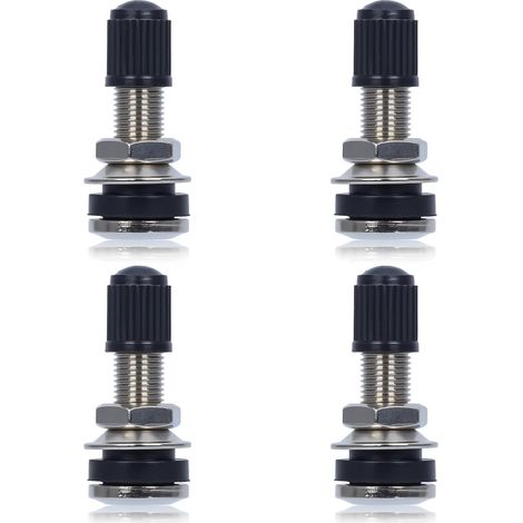 4 Valve de Universelles Tubeless Tiges Métal avec Capuchon Anti-poussière pour Pneus (1/5)