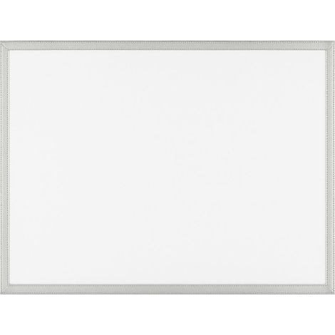 Rouleau de 32 Assiettes Jetables Polyester Blanc et Liseré Argent 31,5 x 45 cm - PANGIVO (1/4)