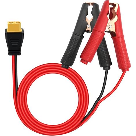 XT60 Female to Alligator Clips 12V 24V 20A 14AWG XT60 Connector to Car Battery Crocodile Clip, for Portable Power Station, Power Tools etc (2m) (1/5)