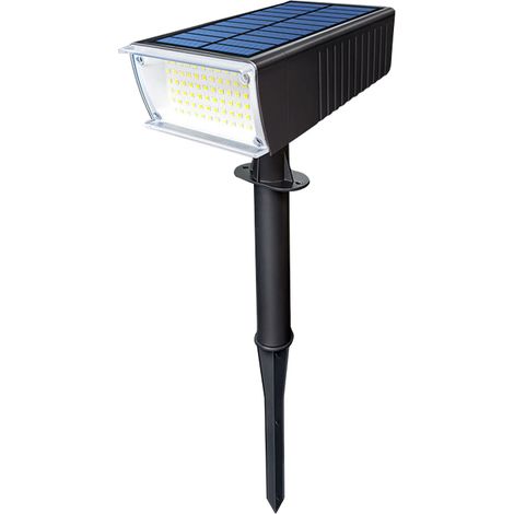 Faretto solare da esterno per prato e giardino, con sensore di movimento (20 cm, nero)