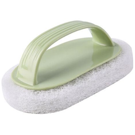 Brosse de nettoyage douce avec manche pour salle de bain, piscine, cuisine et sols brosse à récurer anti-rayures pour les tâches de nettoyage (1/5)