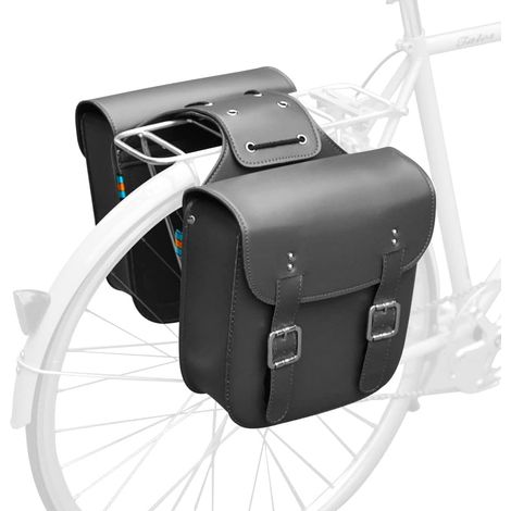 Sacoche Vélo Porte-Bagage Arrière, Sac de Cadre Velo, Sacoche de Siège Arrière Imperméable, étanche Cycle Pannier pour VTT Outdoor Voyage Sport (Noir) (1/5)