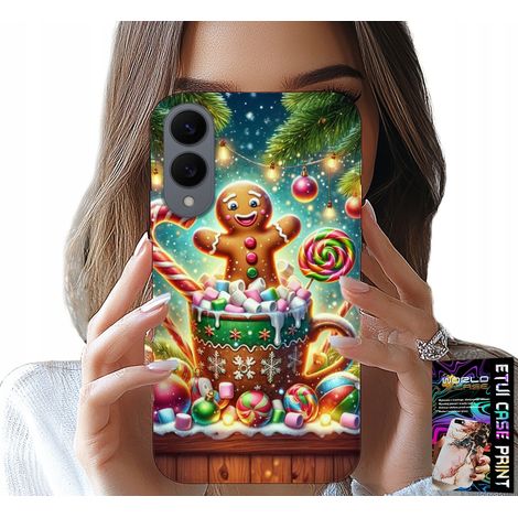 Custodia per Samsung Galaxy S25 Edge - motivi natalizi a tema pan di zenzero + vetro (1/5)