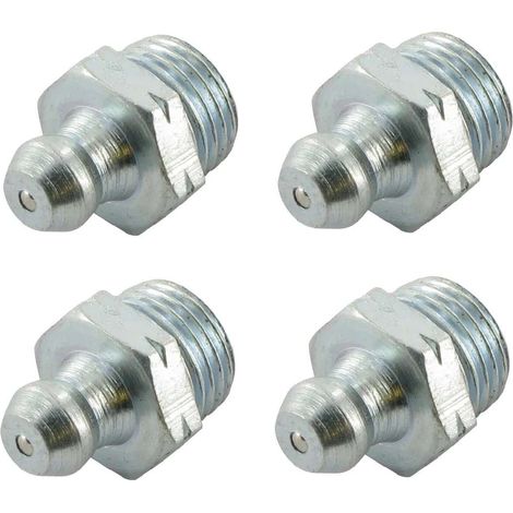 Cyclingcolors – Lot de 4 graisseurs 1/8 BSP angle 180° – Pour pompes à graisse manuelles – Applications agricoles et engins comme tracteurs et tractopelles