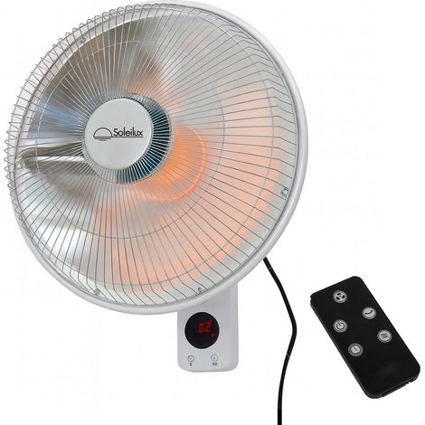 Stufa da Parete In Carbon Cristal 49cm con 2 velocità 450/900w Telecomando a Distanza Oscillazione Automatica dal Design Elegante Stufa Murale (1/5)