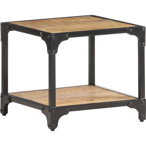 Tavolino da Salotto 40x40x36 cm Legno Massello di Mango Grezzo vidaXL (1/5)