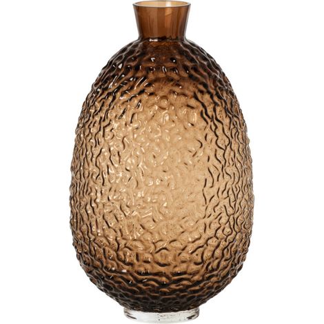 Vase Ovale en Verre "Kyoto" 35cm Marron (1/4)