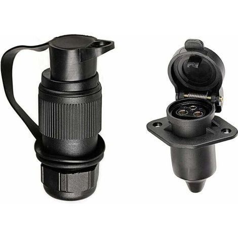 3-pin trailer plug and 3-pin trailer socket, 3-pin tractor plug, connector (1/4)