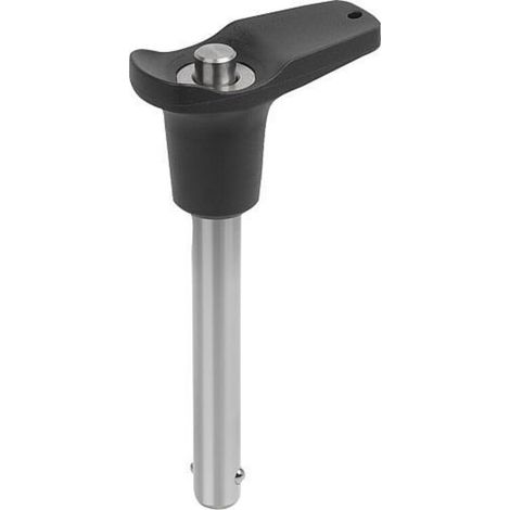 KIPP Kugelsperrbolzen mit L-Griff Ø8mm L25mm Edelstahl Thermoplastgriff (1/2)