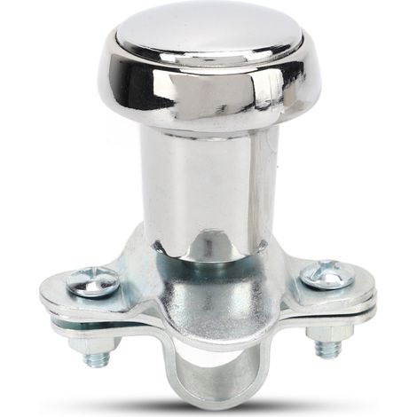 Pommeau de volant pivotant 70108, boule d'aide à la rotation, acier inoxydable chromé, pièce automobile universelle (1/5)
