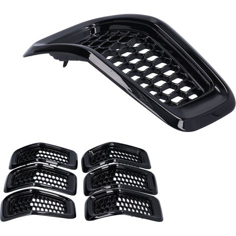 7-teiliger Frontgrilleinsatz in Hochglanzschwarz für Jeep Cherokee (2014–2018)