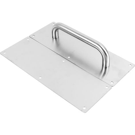Poignée de porte Luqeeg en acier inoxydable, plaque fixation par (1/5)
