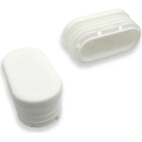 Ajile - Embout ovale BLANC pour pied et tube de diam. 60 x 30 mm (1/3)