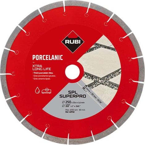 Rubi 40910 SPL 250 EXT SUPERPRO Diamond Blade 250mm RUB40910
