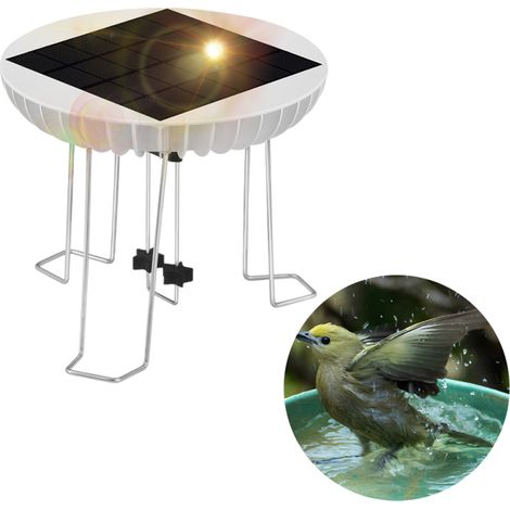 Agitateur eau solaire – Batterie lithium 1500mAh – Bain oiseaux – Panneau 5V 2W – Moteur sans balais (1/5)