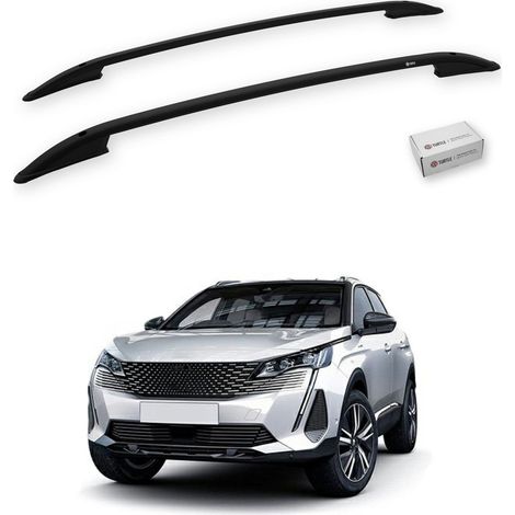 TURTLE kompatibel mit Peugeot 3008 (P84) 2017-2024 Dachreling Crown Schwarz (1/5)