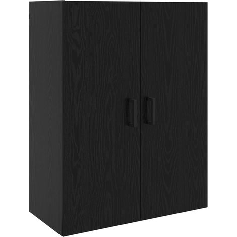 vidaXL  Wall Cabinet  Black Oak 69.5 x 34 x 90 cm Engineered Wood (1/4)
