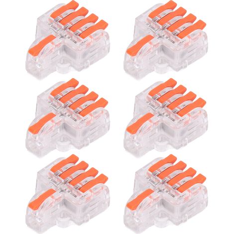 Kit de 15 connecteurs de fils conducteurs à levier, bornes de jonction transparentes DF-14 (1/5)