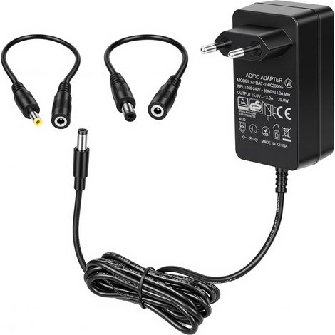 15V 2A 2000mA 1.5A 1500mA 0.5A 500mA 30W Alimentation Chargeur Adaptateur Secteur Remplace 1.5M Length Cable Alimentation Alim fiche Plug EU AC DC Switching Adapter Prise Power Supply (1/5)