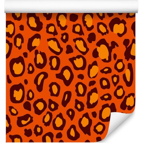Papier peint imitation peau d'animal orange et pêche 50x1000 cm (1/4)
