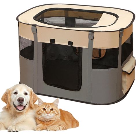 Parc pour Chats Pliable - Cage de Transport Extérieur (1/5)