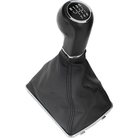 Pomo de palanca de cambios negro + funda para Opel Astra III H 04-10, 6 velocidades (1/5)
