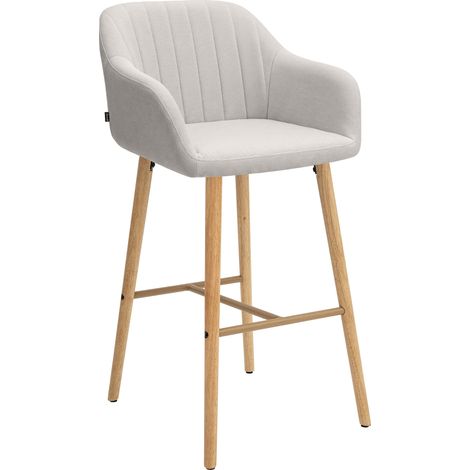 Tabouret de bar Ando en tissu Beige (1/5)