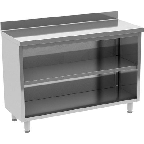 Comptoir arrière avec 1 étagère intermédiaire, 1000x600 mm - VIRTUS