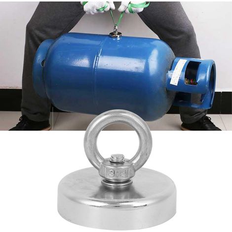 Aimant de levage pour matériel de pêche River Recycling N35 357LBS, revêtement 3 couches + 20 mètres de corde rouge (1/5)