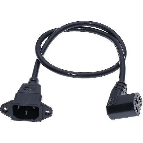 Rallonge IEC320 C14 vers C13, C14 avec trous de vis et C13 courte (1/4)