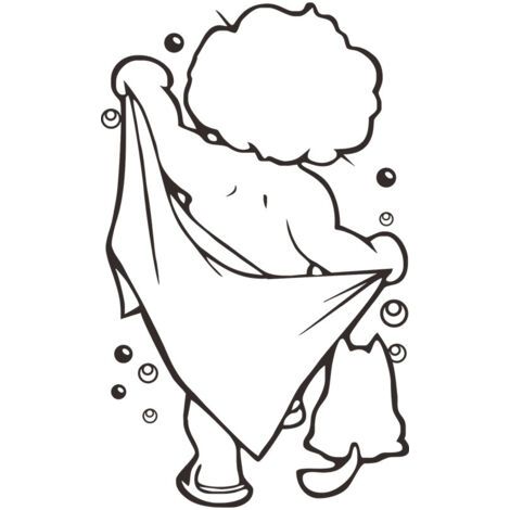 royaluxe-Douche Amovible PVC imperméable Accueil Chambre Décoration Stickers muraux Toilettes Porte Bricolage drôle Salle de Bains en Verre Autocollant (1/5)