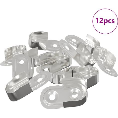 Support de tringle de placard 12 pcs Zinc blanc 40 x 18 x 10 mm