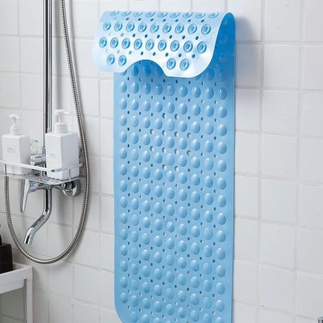 Tapis de bain antidérapant, anti-moisissure, tapis de douche antibactérien, avec trou de drainage à ventouse, lavable en machine (9040 cm) (1/5)