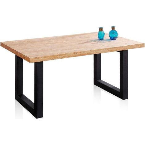 Mesa de comedor Loft 160 Roble salvaje - Negro 160x100 (1/5)