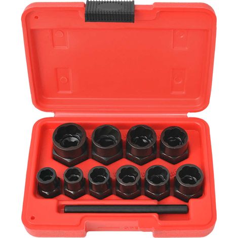 vidaXL Juego de extractor de pernos y tuercas dañadas 11 piezas acero (1/4)