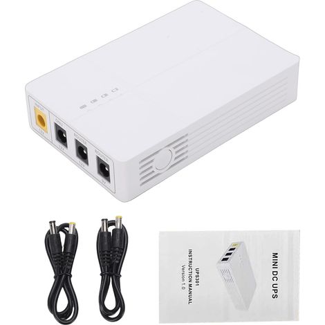 Mini UPS 6000 MAh, Système de Batterie de Secours, Alimentation sans Interruption avec Sortie 9 V 12 V CC, Idéal pour Modem Routeur (1/5)